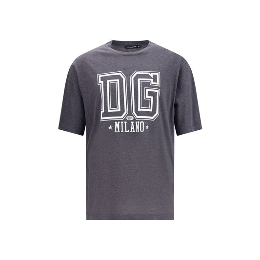 Dolce & Gabbana Gray Cotton T-Shirt