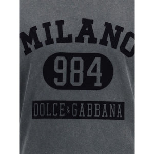 Dolce & Gabbana Gray Cotton T-Shirt