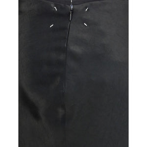 Margiela Black Acetate Midi Skirt