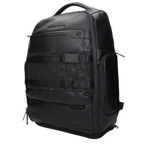 Piquadro Black Leather Backpack