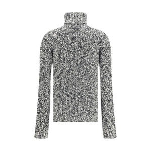 Dolce & Gabbana White Fleece Wool Turtleneck