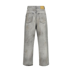 Haikure Gray Cotton Straight-Leg Jeans