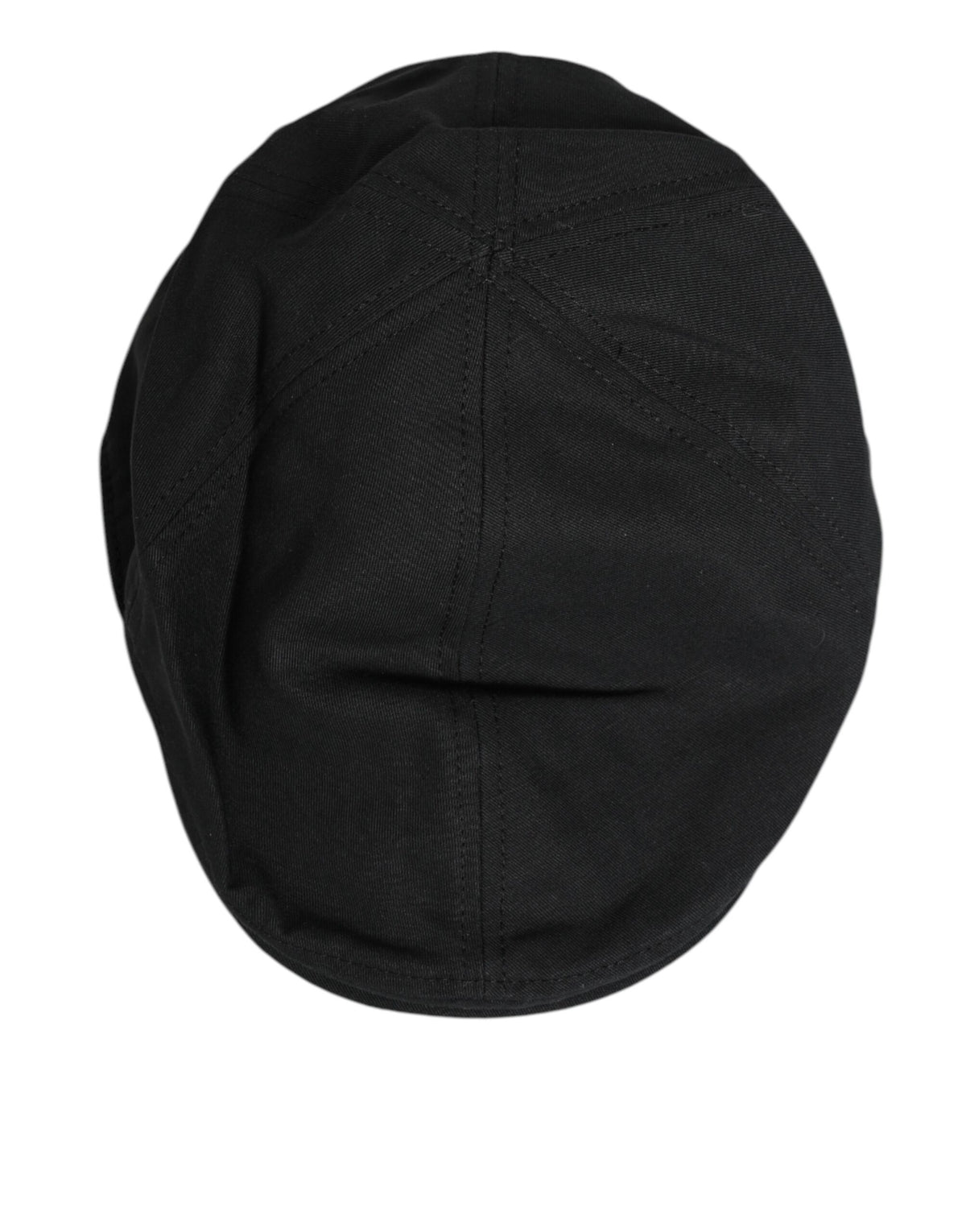 Dolce & Gabbana Black Cotton Blend Newsboy Men Cloth Cap Hat