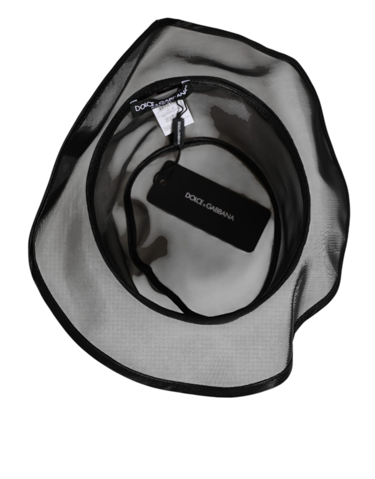 Dolce & Gabbana Black Silk Mesh Bucket Men Fisherman Cap Hat