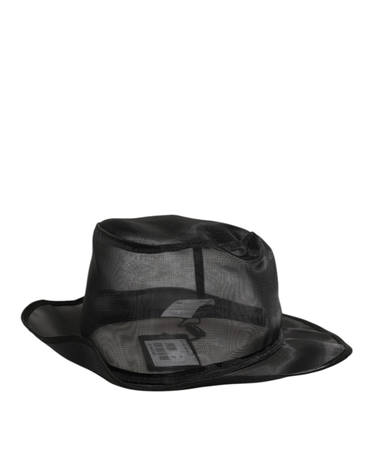 Dolce & Gabbana Black Silk Mesh Bucket Men Fisherman Cap Hat