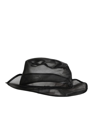 Dolce & Gabbana Black Silk Mesh Bucket Men Fisherman Cap Hat