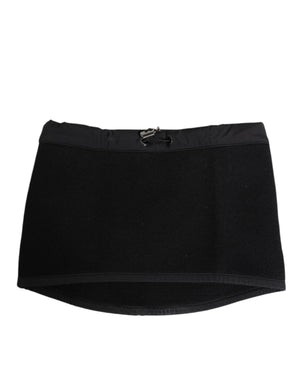 Dolce & Gabbana Black Lace Stole Knitted DG Logo Men One Size  Scarf