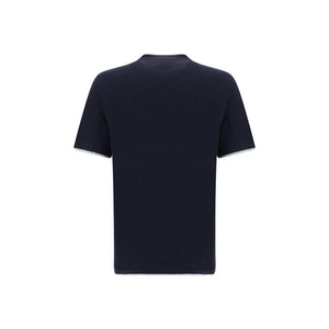 Brunello Cucinelli Blue Cotton T-Shirt