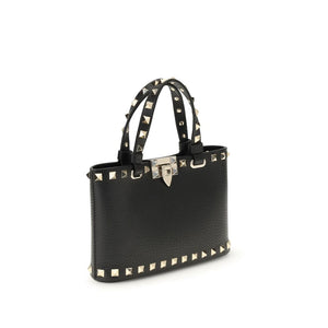 Valentino Garavani Black Leather Shoulder Bag
