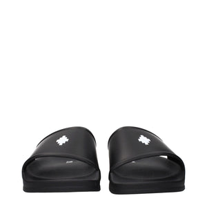 Marcelo Burlon Black Cotton Slippers
