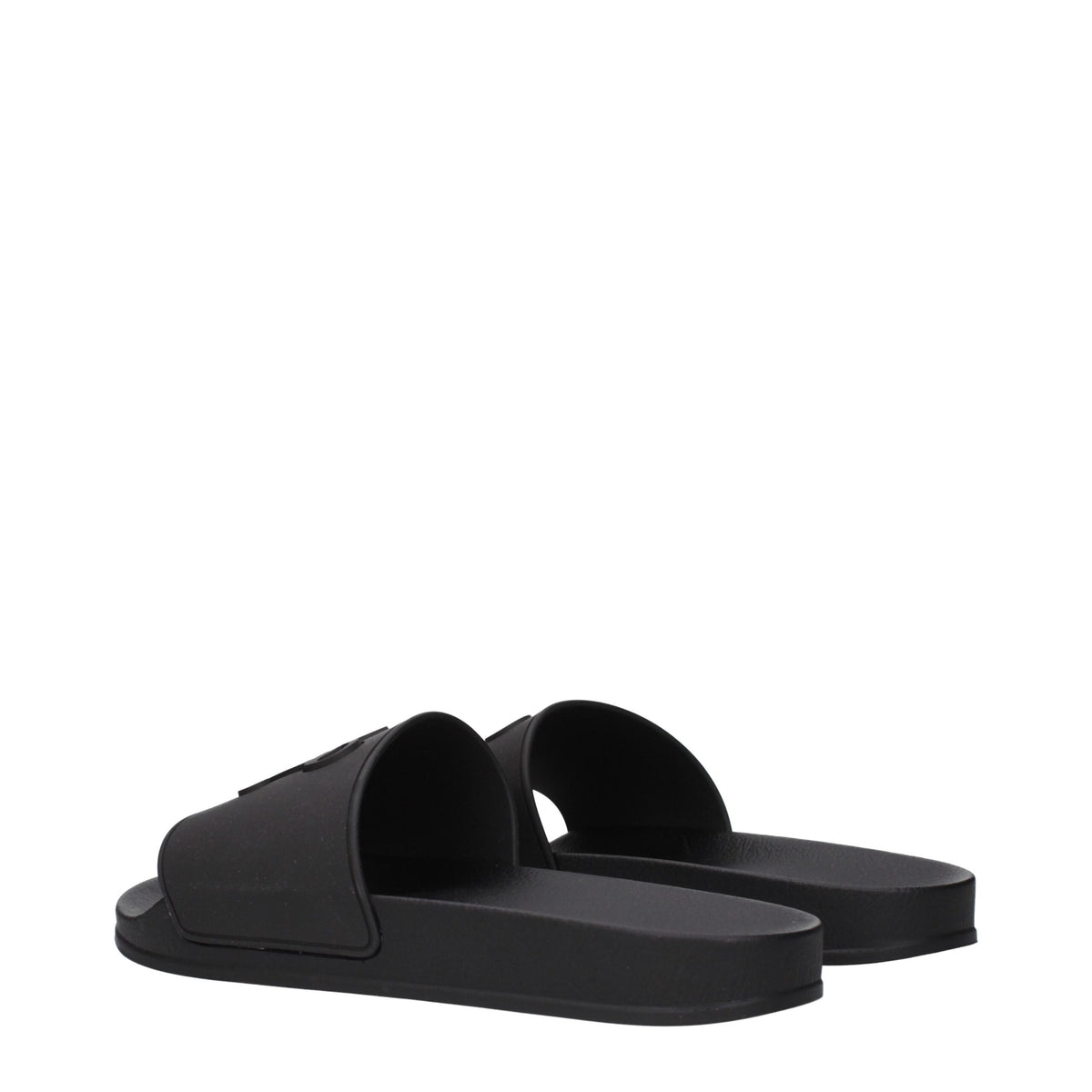 Palm Angels Black Cotton Slippers