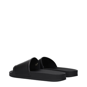 Marcelo Burlon Black Cotton Slippers