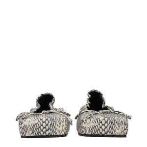 Jacquemus Beige Leather Ballet Flats