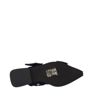 Ganni Blue Fabric Flat Sandals