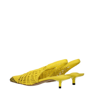 Jacquemus Yellow Leather Flat Sandals