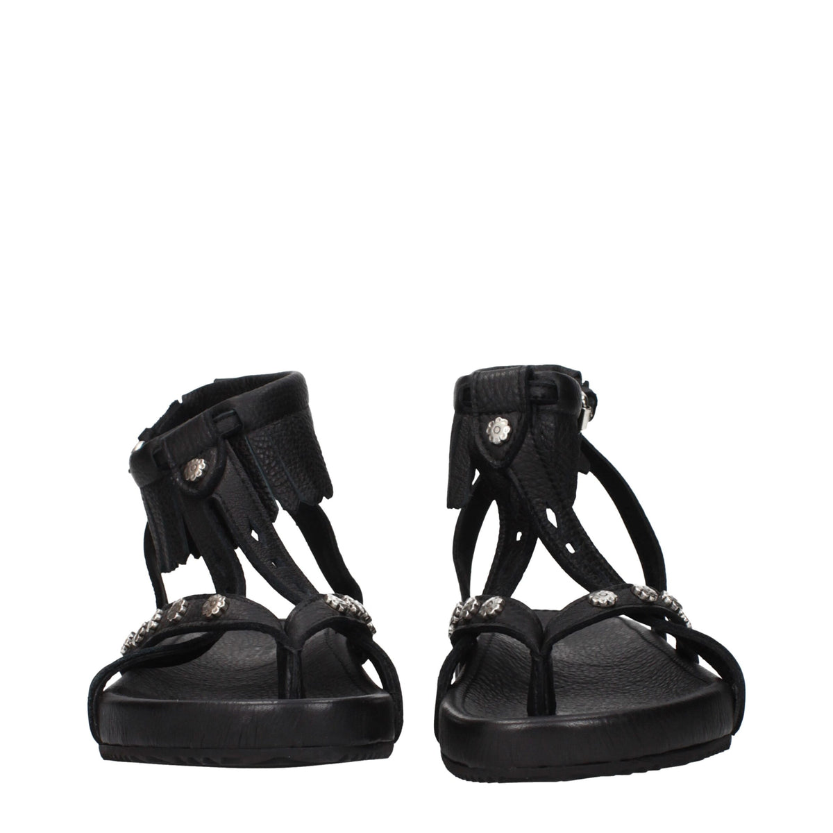 Isabel Marant Black Leather Flat Sandals