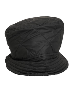 Dolce & Gabbana Black Nylon Quilted Bucket Men Capello Hat