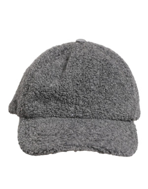 Dolce & Gabbana Gray Wool Fleece Rapper Men Baseball Capello Hat