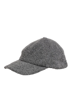 Dolce & Gabbana Gray Wool Fleece Rapper Men Baseball Capello Hat