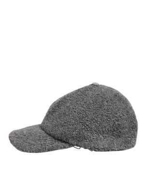 Dolce & Gabbana Gray Wool Fleece Rapper Men Baseball Capello Hat