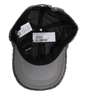 Dolce & Gabbana Gray Wool Fleece Rapper Men Baseball Capello Hat