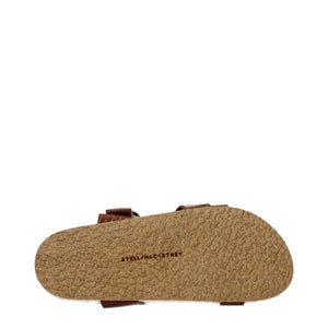 Stella McCartney Brown Leather Flat Sandals