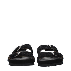 Isabel Marant Black Leather Slippers