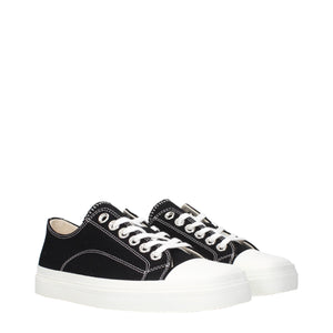 Moschino Black Fabric Low Top Sneakers