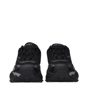 Versace Black Fabric Athletic Sneakers