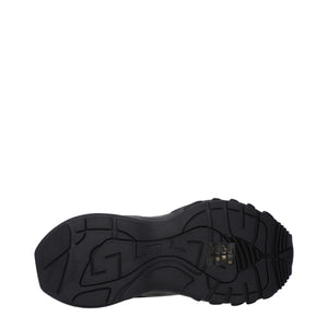 Versace Black Fabric Athletic Sneakers