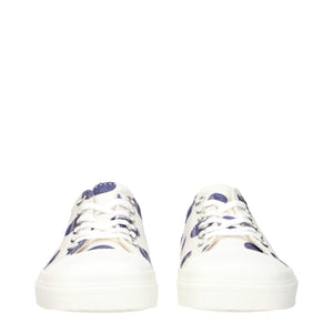Moschino White Fabric Low Top Sneakers