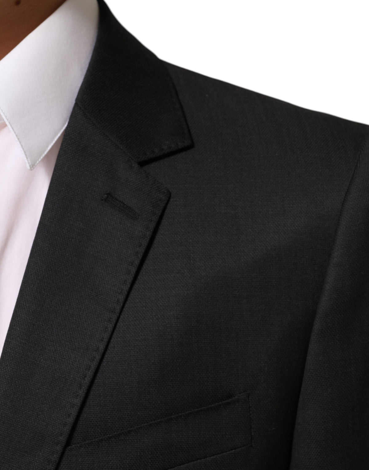 Dolce & Gabbana Black Single Breasted Men Coat MARTINI Blazer