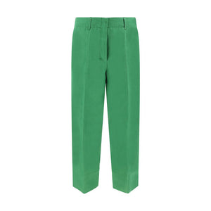 Max Mara Green Linen Casual Pants