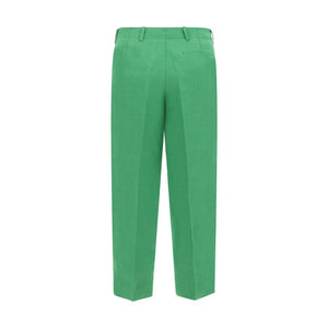 Max Mara Green Linen Casual Pants