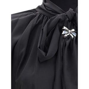 Max Mara Black Silk Blouse