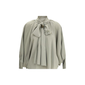 Max Mara Green Silk Blouse