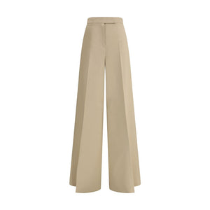 Max Mara Beige Cotton Casual Pants