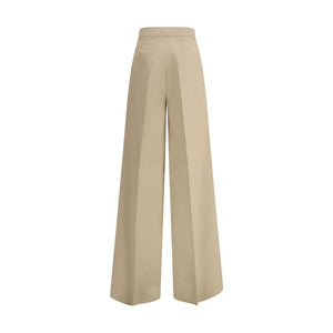 Max Mara Beige Cotton Casual Pants