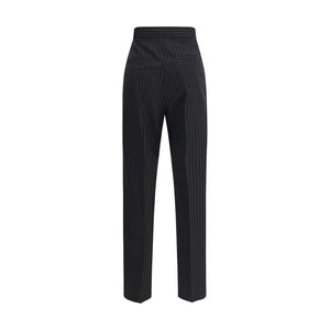 Max Mara Black Fleece Wool Dress Pants