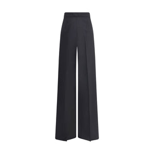 Max Mara Black Fleece Wool Casual Pants