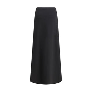 Max Mara Black Viscose Long Skirt