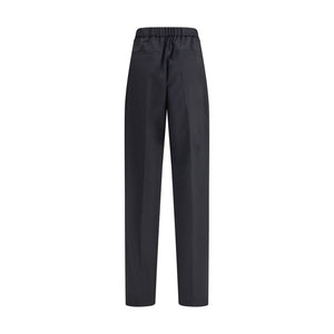Max Mara Black Fleece Wool Casual Pants