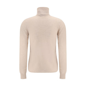 Max Mara Beige Wool Turtleneck