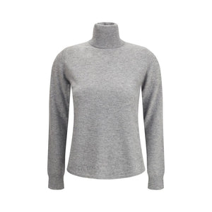 Max Mara Gray Wool Turtleneck