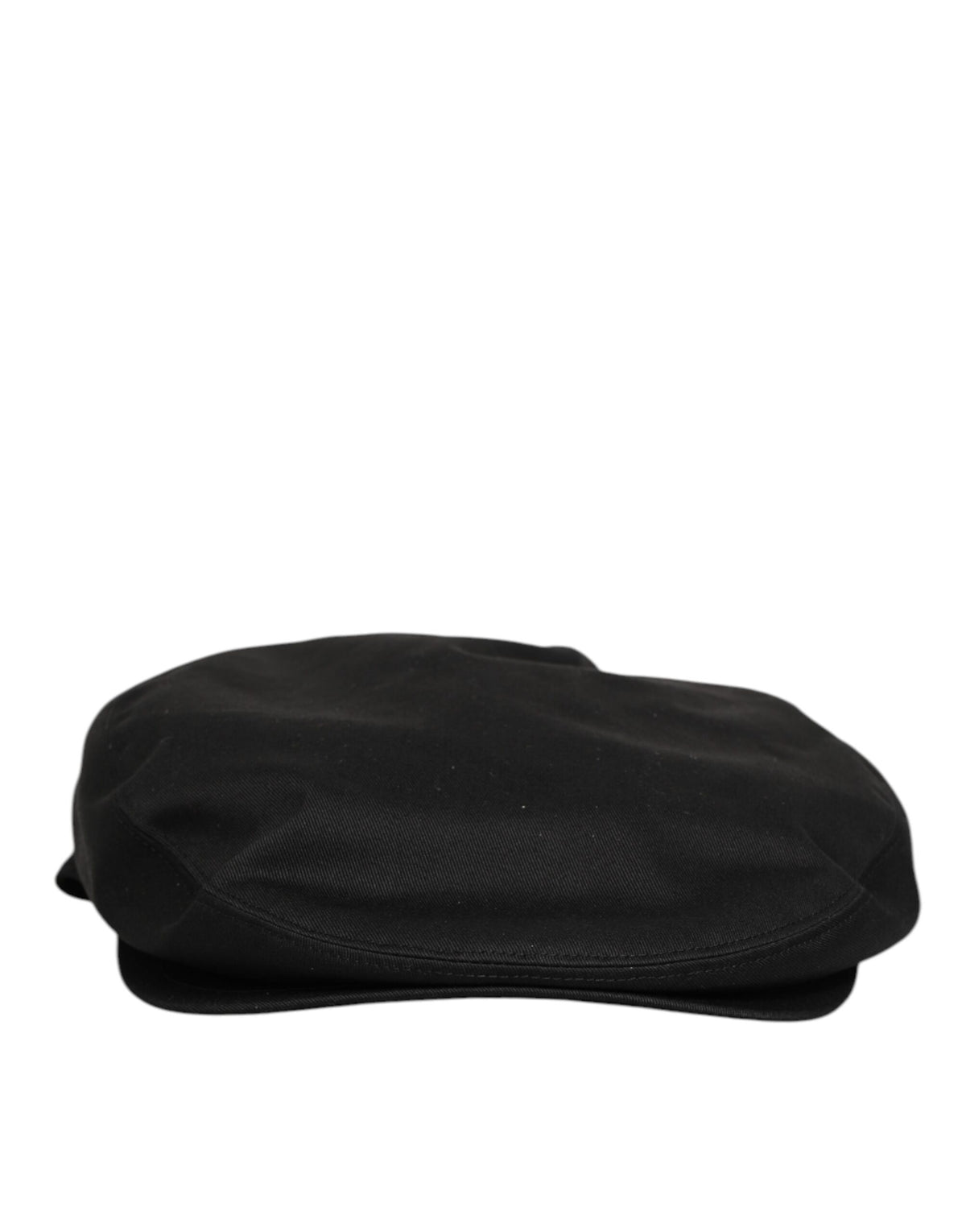 Dolce & Gabbana Black Cotton Dg Logo Newsboy Cloth Capello Hat