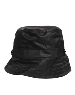 Dolce & Gabbana Black PVC Wide Brim Men Bucket Capello Hat