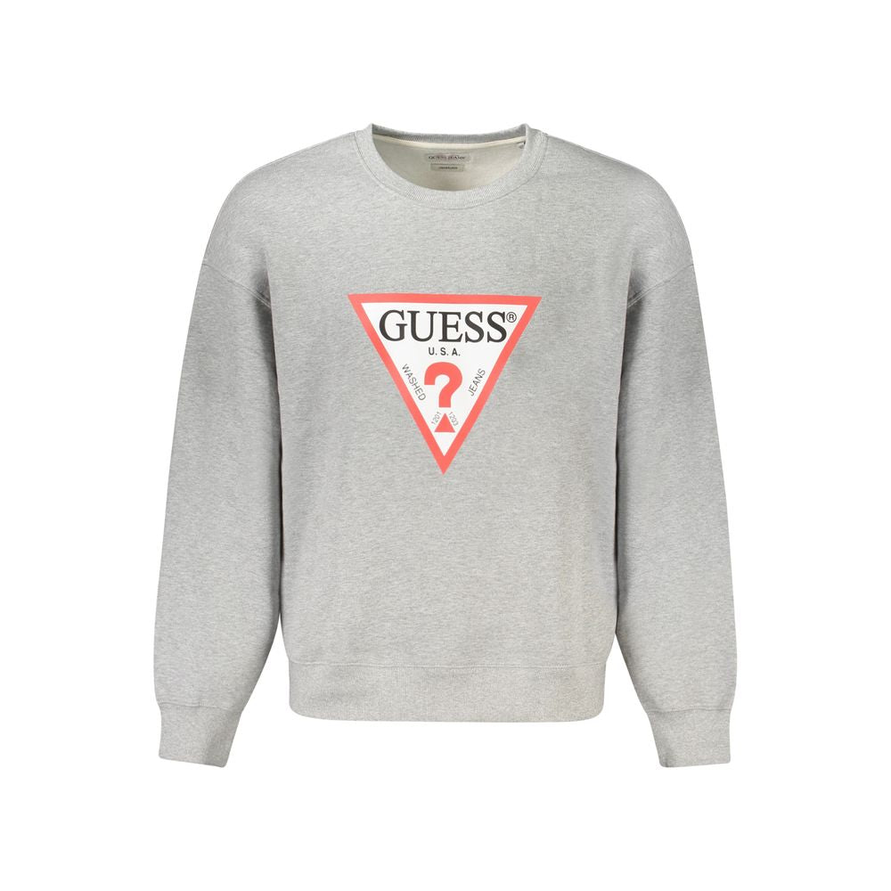 Guess Jeans Grigio Cotton Men's Sweatshirt