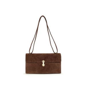 Savette Brown Calf Leather Bos Taurus Shoulder Bag