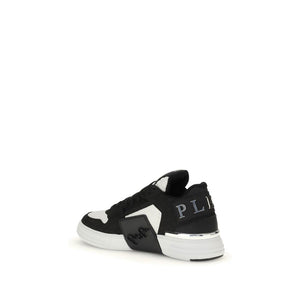 Philipp Plein Black Calf Leather Bos Taurus Low Top Sneakers