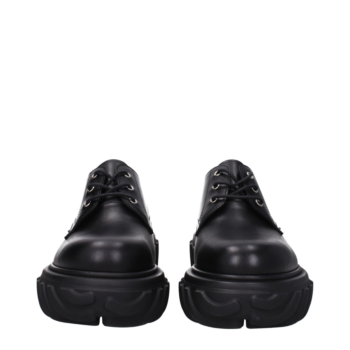 Off-White Black Leather Oxfords And Derbies